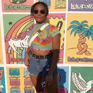 Neon Mesh Tie Dye Crop Top